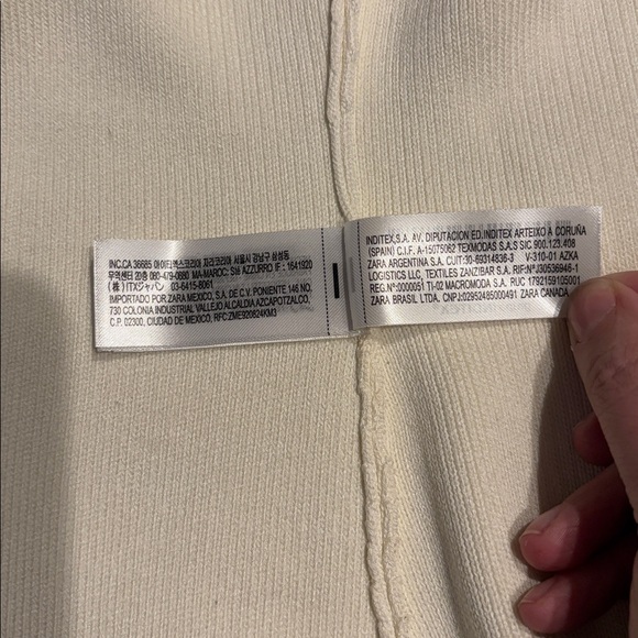 Zara Ivory Buttoned Sweater Vest, Sz Small, Gold buttons - Picture 10 of 11